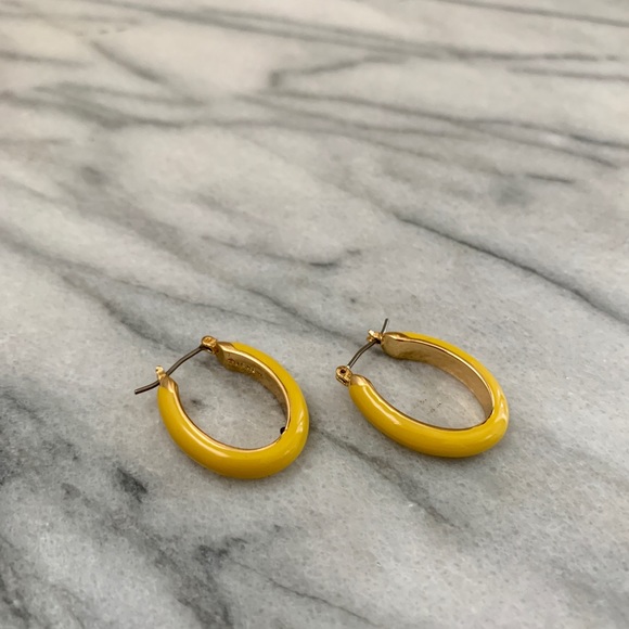 J.Crew Enamel oval hoop earrings
